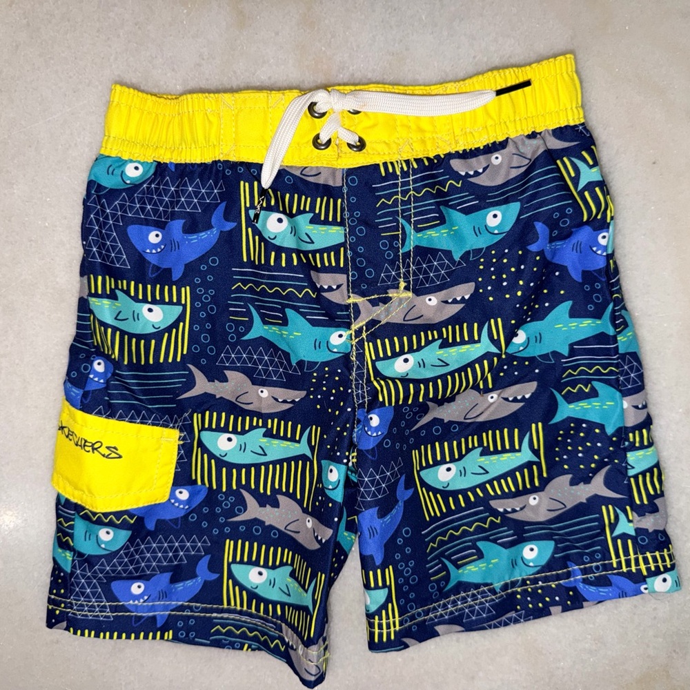 Skechers Navy Shark Print Swim Shorts